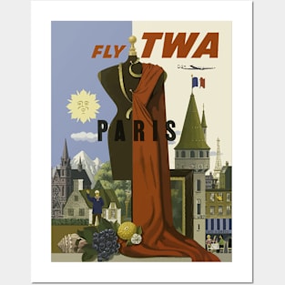 A flight to Paris Posters and Art